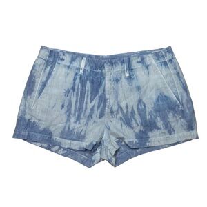 Rag & Bone / Jean Womens Cotton Shorts Size 30 Blue Tie Dye Lightweight